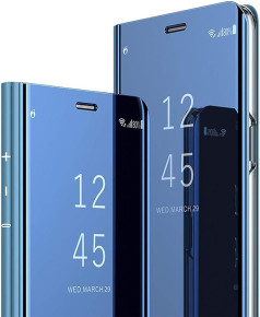 Калъф тефтер огледален CLEAR VIEW за Samsung Galaxy J5 2016 J510F син 